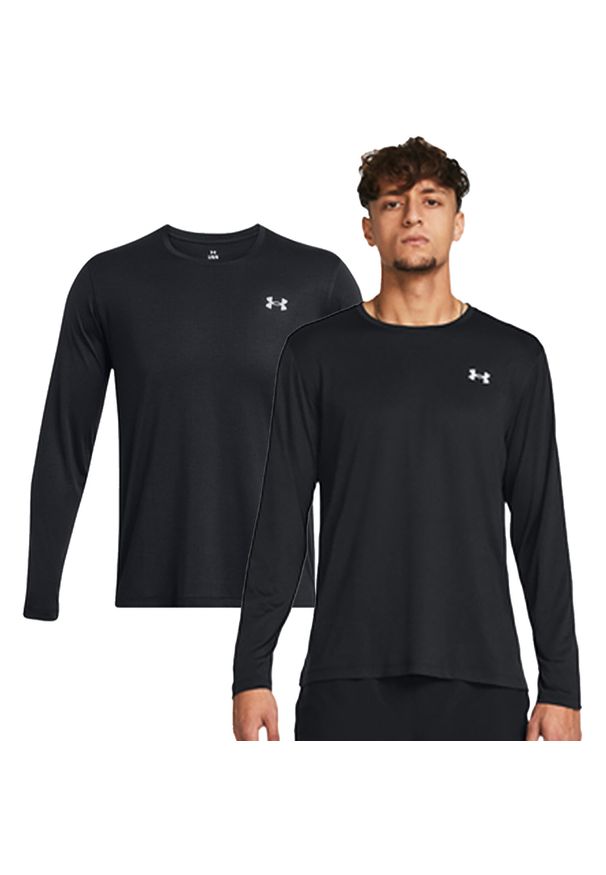 Under Armour - Koszulka longsleeve fitness męska UNDER ARMOUR z długim rękawem. Kolor: czarny. Długość rękawa: długi rękaw. Długość: długie. Sport: fitness