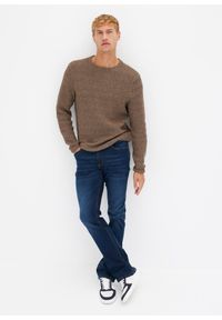 bonprix - Dżinsy ze stretchem Slim Fit Bootcut. Kolor: niebieski. Styl: klasyczny #3