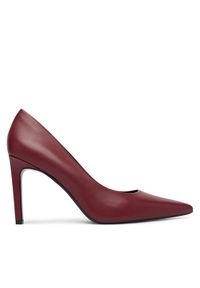 Calvin Klein Szpilki Ess Stiletto 90 HW0HW02608 Bordowy. Kolor: czerwony. Materiał: skóra. Obcas: na szpilce #1