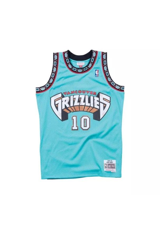 Mitchell & Ness - Koszulka NBA Vancouver Grizzlies Mike Bibby. Kolor: niebieski, wielokolorowy. Sport: koszykówka