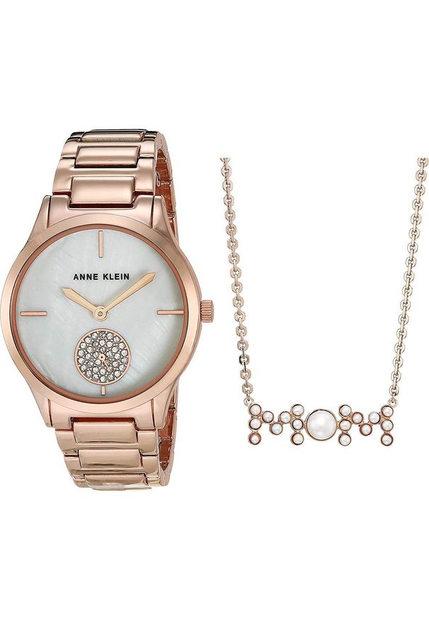 Zegarek Anne Klein Zegarek damski Anne Klein AK-3674RGST różowe złoto. Kolor: złoty, wielokolorowy, różowy