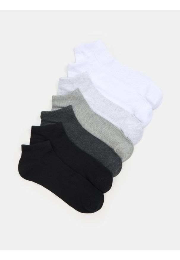 Sinsay - Prążkowane skarpetki 7 pack - wielobarwny. Materiał: prążkowany