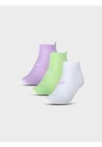 4f - 4F Skarpetki treningowe przed kostkę (3-pack) damskie - multikolor 39-42. Kolor: wielokolorowy. Materiał: materiał, włókno, syntetyk, elastan. Wzór: jednolity. Sport: kolarstwo, fitness