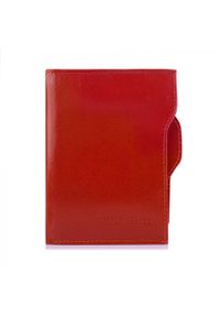 Portfel czerwony PAOLO PERUZZI + etui na karty S-25-RD. Kolor: czerwony. Materiał: skóra