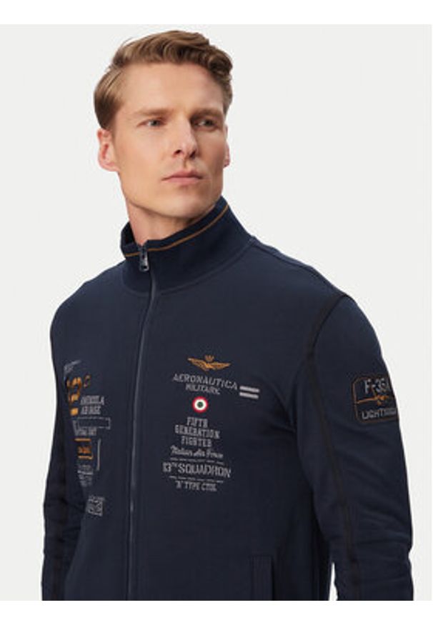 Aeronautica Militare Bluza 261FE2109UF00683 Granatowy Regular Fit. Kolor: niebieski. Materiał: bawełna