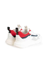 Baldinini Sneakersy | UE0408T00NADR | Mężczyzna | Biały, Czerwony. Kolor: biały, wielokolorowy, czerwony. Materiał: materiał, skóra. Wzór: aplikacja #2