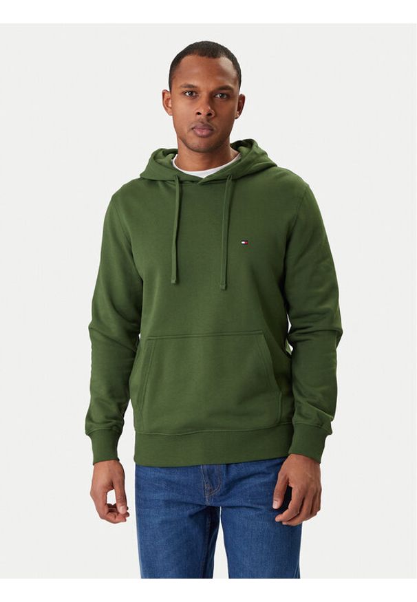 TOMMY HILFIGER - Tommy Hilfiger Bluza Essential MW0MW37235 Zielony Regular Fit. Kolor: zielony. Materiał: bawełna