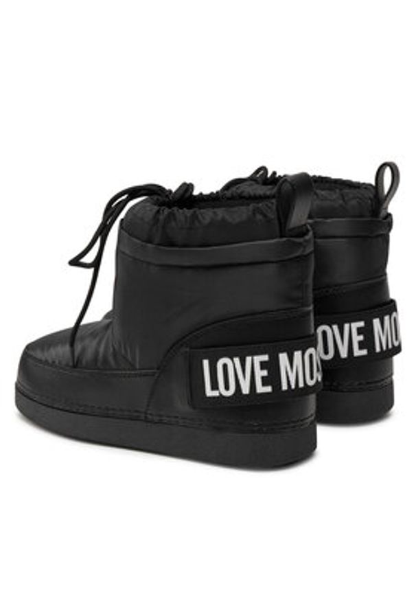 Love Moschino - LOVE MOSCHINO Śniegowce JA24972G0LEB0000 Czarny. Kolor: czarny. Materiał: materiał