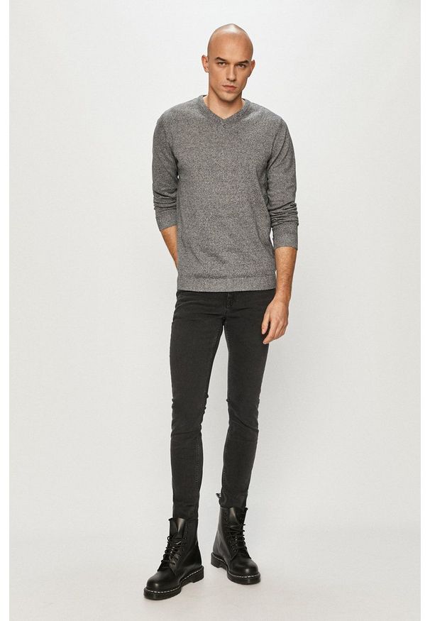 Jack & Jones - Sweter. Okazja: na co dzień. Kolor: niebieski. Materiał: bawełna, dzianina. Styl: casual
