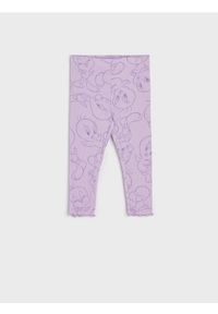 Sinsay - Legginsy Looney Tunes - fioletowy. Kolor: fioletowy. Wzór: nadruk