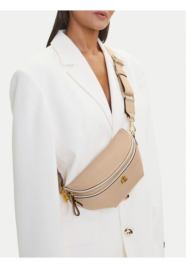 Lauren Ralph Lauren - LAUREN RALPH LAUREN Torebka 431974467002 Beżowy. Kolor: beżowy. Materiał: skórzane
