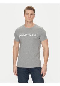 Calvin Klein Jeans T-Shirt Core Institutional Logo J30J307855 Szary Regular Fit. Kolor: szary. Materiał: bawełna