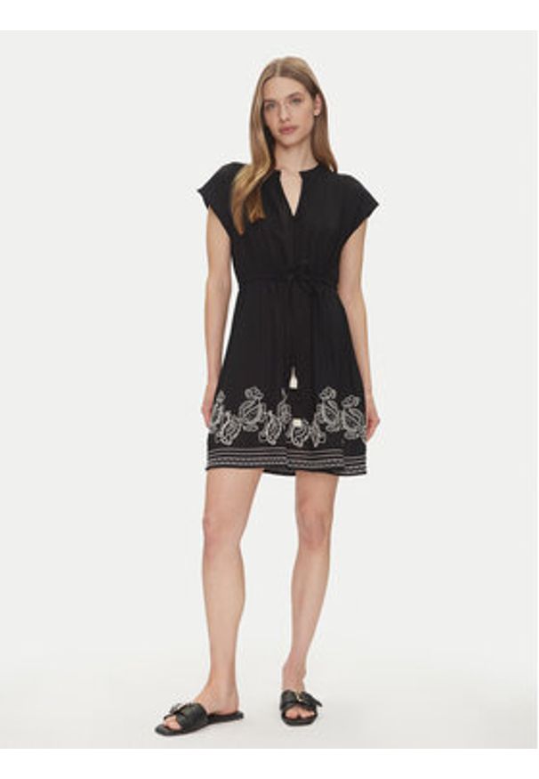 JDY Sukienka letnia Risso 15347077 Czarny Standard Fit. Kolor: czarny. Materiał: wiskoza. Sezon: lato