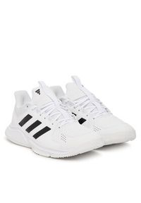Adidas - adidas Buty halowe Court Flight Indoor Shoes JR9576 Biały. Kolor: biały. Materiał: skóra #6
