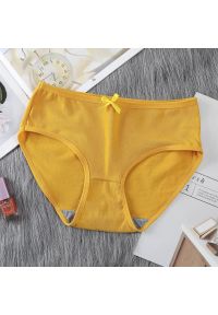 Intica - Figi dziewczęce o średnim stanie z elastycznymi bokami Tomiko. Kolor: żółty. Materiał: materiał