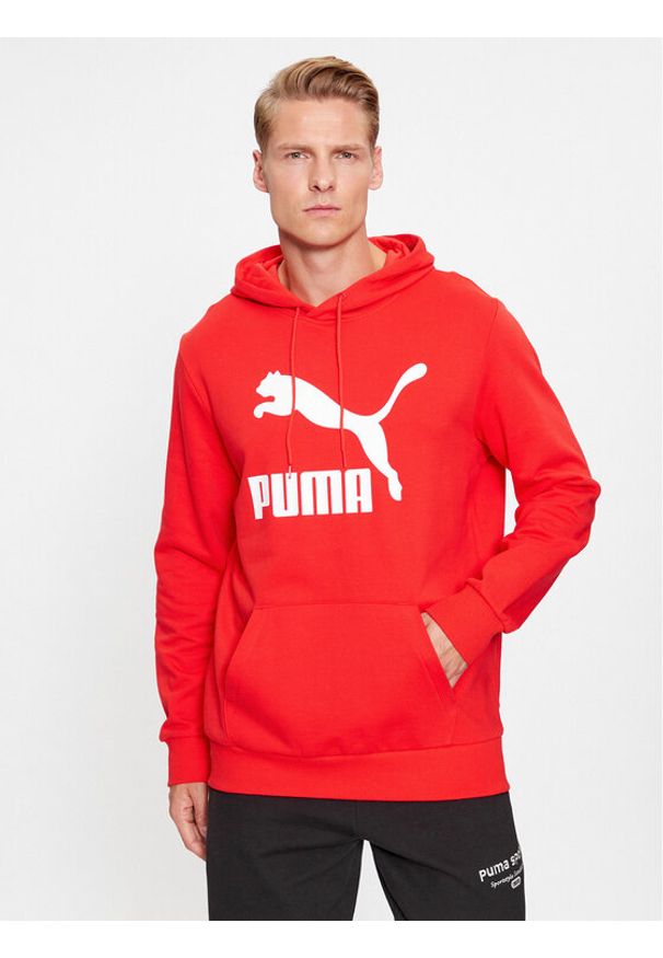 Puma Bluza Classics Logo 530084 Czerwony Regular Fit. Kolor: czerwony. Materiał: bawełna