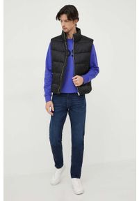 BOSS bluza bawełniana męska kolor fioletowy z nadrukiem. Kolor: fioletowy. Materiał: bawełna. Wzór: nadruk. Styl: klasyczny #2