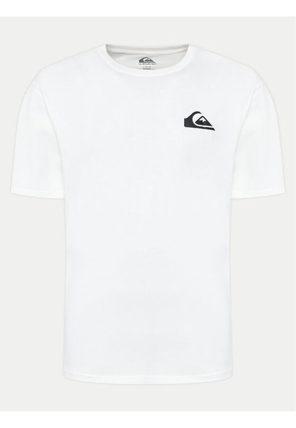 Quiksilver T-Shirt Mw Mini Logo EQYZT07657 Biały Regular Fit. Kolor: biały. Materiał: bawełna