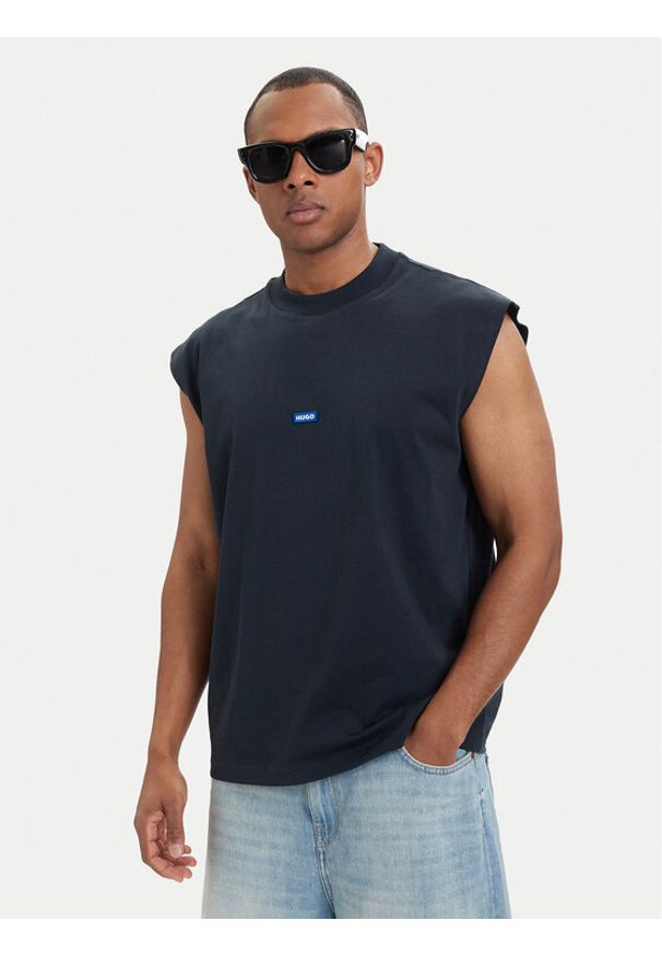 Hugo - HUGO Tank top Navertz 50509773 Niebieski Regular Fit. Kolor: niebieski. Materiał: bawełna