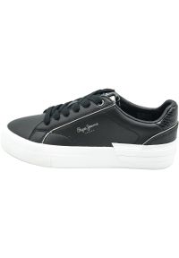 Buty damskie Pepe Jeans Allen Low. Kolor: czarny. Materiał: skóra ekologiczna, materiał. Sport: turystyka piesza #1