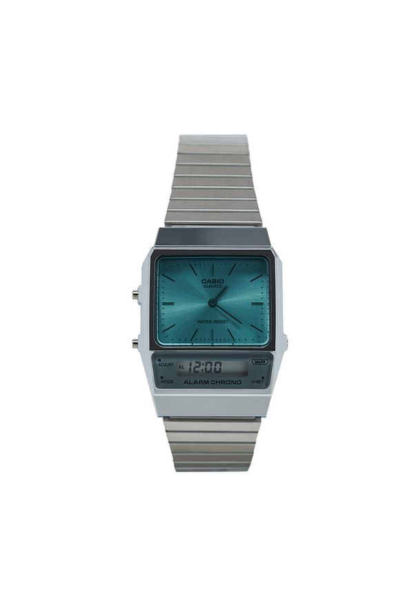 Zegarek Casio. Kolor: srebrny. Styl: vintage