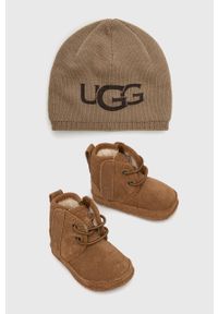 Ugg - UGG komplet dziecięcy kolor brązowy. Kolor: brązowy #1