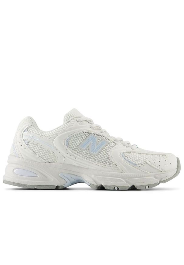 Buty unisex New Balance U530CSD - białe. Kolor: biały. Materiał: materiał, syntetyk. Szerokość cholewki: normalna. Sezon: lato. Sport: turystyka piesza