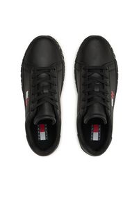 Tommy Jeans Sneakersy Tjw Logo Outsole Sneaker Ess EN0EN02703 Czarny. Kolor: czarny. Materiał: skóra