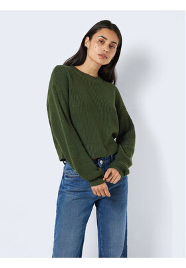 Noisy may - Noisy May Sweter Maysa 27021536 Zielony Relaxed Fit. Kolor: zielony. Materiał: bawełna, syntetyk