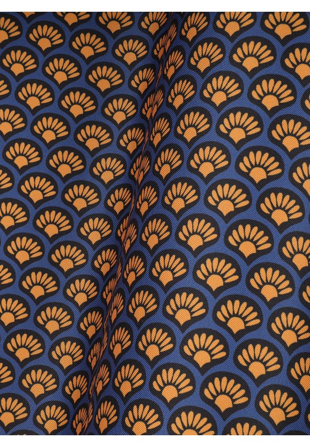 Pako Lorente - PAKO LORENTE - Wzorzysta niebieska poszetka męska. Kolor: niebieski. Materiał: poliester