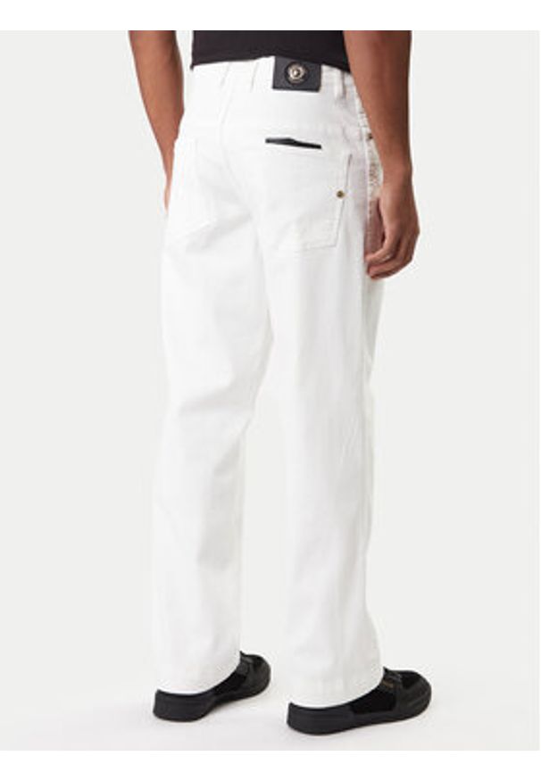 Versace Jeans Couture Jeansy 80GAB5RE CEWCA Biały Straight Fit. Kolor: biały