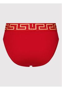 VERSACE - Versace Figi klasyczne z wysokim stanem Greca Border AUD01050 Czerwony. Stan: podwyższony. Kolor: czerwony. Materiał: bawełna #3