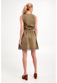 Twinset Milano - Sukienka TWINSET. Materiał: koronka. Długość rękawa: na ramiączkach. Wzór: ażurowy, koronka. Długość: mini #2