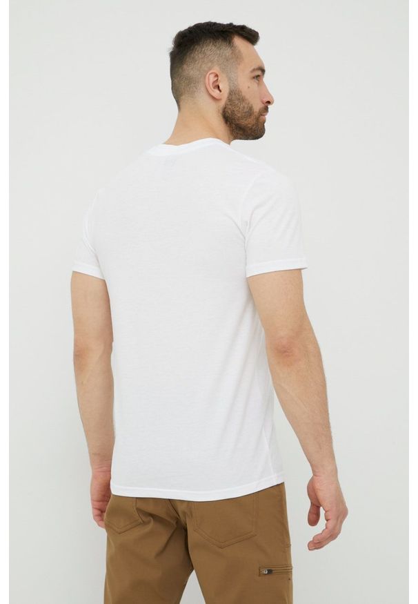 Helly Hansen - T-shirt. Okazja: na co dzień. Kolor: biały. Materiał: dzianina. Wzór: nadruk. Styl: casual