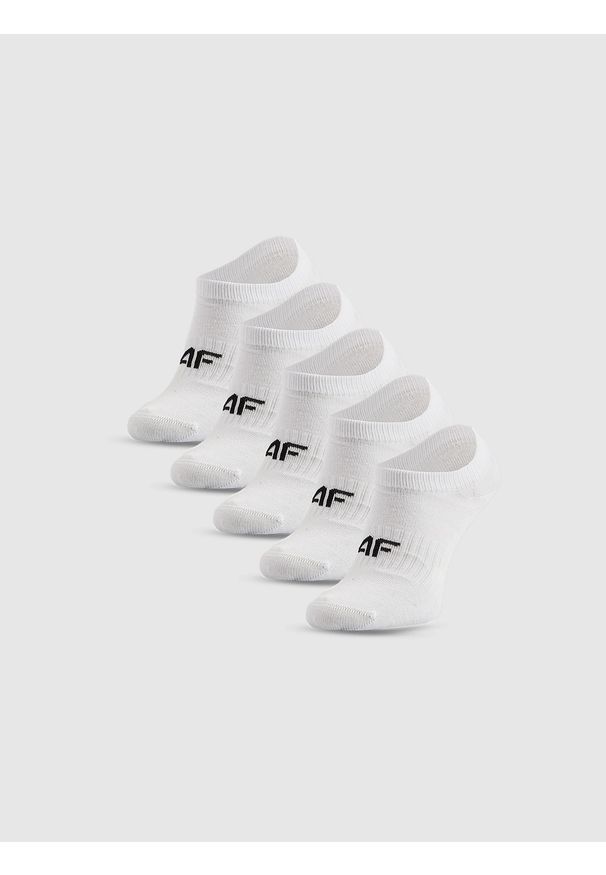 4f - 4F Skarpetki krótkie (5-pack) chłopięce - białe 35-37. Kolor: biały