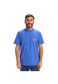 Quiksilver - Koszulka z krótkim rękawem dla Mężczyzn EV BEACH BLAST Niebieski. Kolor: niebieski. Materiał: materiał, bawełna. Długość rękawa: krótki rękaw. Długość: krótkie. Wzór: nadruk