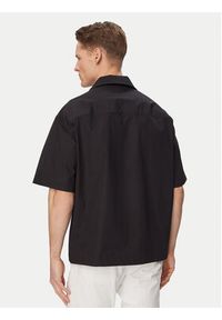 Hugo - HUGO Koszula Espino 50560580 Czarny Oversize. Kolor: czarny. Materiał: bawełna #4