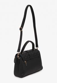 Born2be - Czarna Torebka z Pikowaną Klapą na Ramię Lanothrea. Kolor: czarny. Materiał: pikowane. Styl: klasyczny, elegancki, casual. Rodzaj torebki: na ramię #3