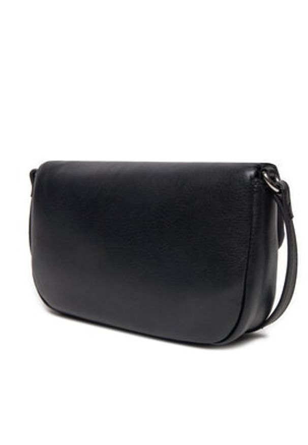 Tommy Jeans Torebka Tjw Pillow Flap Crossover AW0AW16978 Czarny. Kolor: czarny. Materiał: skórzane