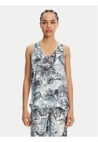 Just Cavalli Spodnie materiałowe 78PAA120 Niebieski Loose Fit. Kolor: niebieski. Materiał: wiskoza