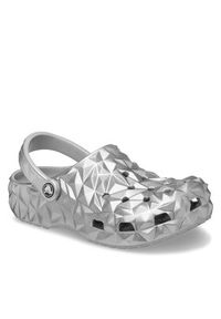 Crocs Klapki Cls Metallic Geometric Clog 210002 Srebrny. Kolor: srebrny