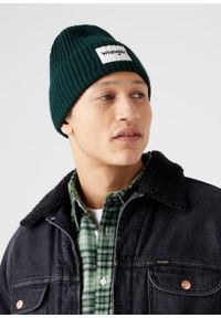 Wrangler - WRANGLER RIB BEANIE MĘSKA CZAPKA ZIMOWA LOGO SYCAMORE W0W2UHG49. Sezon: zima