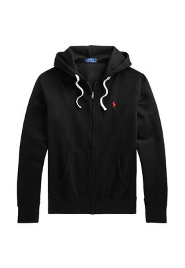 Polo Ralph Lauren Bluza Fleece 710813297001 Czarny Regular Fit. Typ kołnierza: polo. Kolor: czarny. Materiał: syntetyk, bawełna