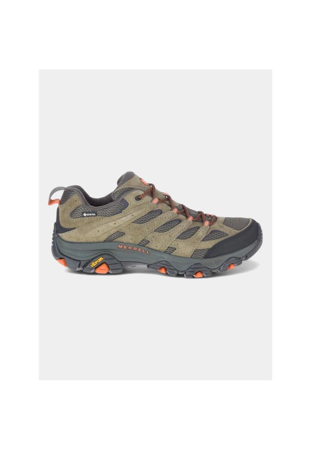Buty turystyczne męskie Merrell Moab 3 GTX. Kolor: zielony. Materiał: skóra. Szerokość cholewki: normalna. Technologia: Gore-Tex