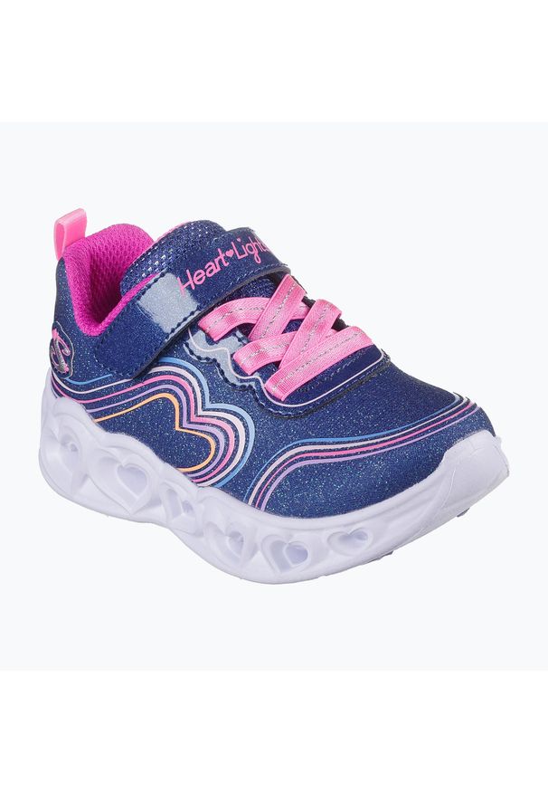 skechers - Buty dziecięce SKECHERS Heart Lights Retro Hearts. Kolor: niebieski