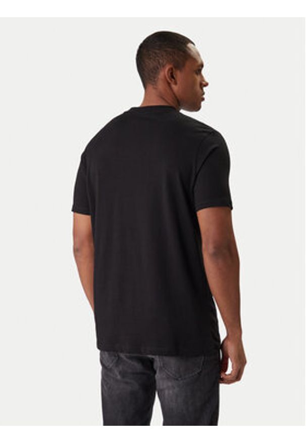 Karl Lagerfeld - KARL LAGERFELD T-Shirt 755052 561224 Czarny Regular Fit. Typ kołnierza: dekolt w karo. Kolor: czarny. Materiał: syntetyk
