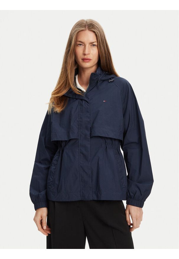 TOMMY HILFIGER - Tommy Hilfiger Wiatrówka WW0WW46444 Granatowy Relaxed Fit. Kolor: niebieski. Materiał: syntetyk