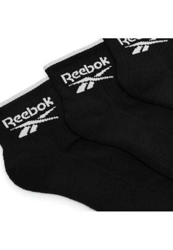 Reebok Zestaw 3 par wysokich skarpet unisex R0362-SS24 (3-pack) Czarny. Kolor: czarny. Materiał: bawełna