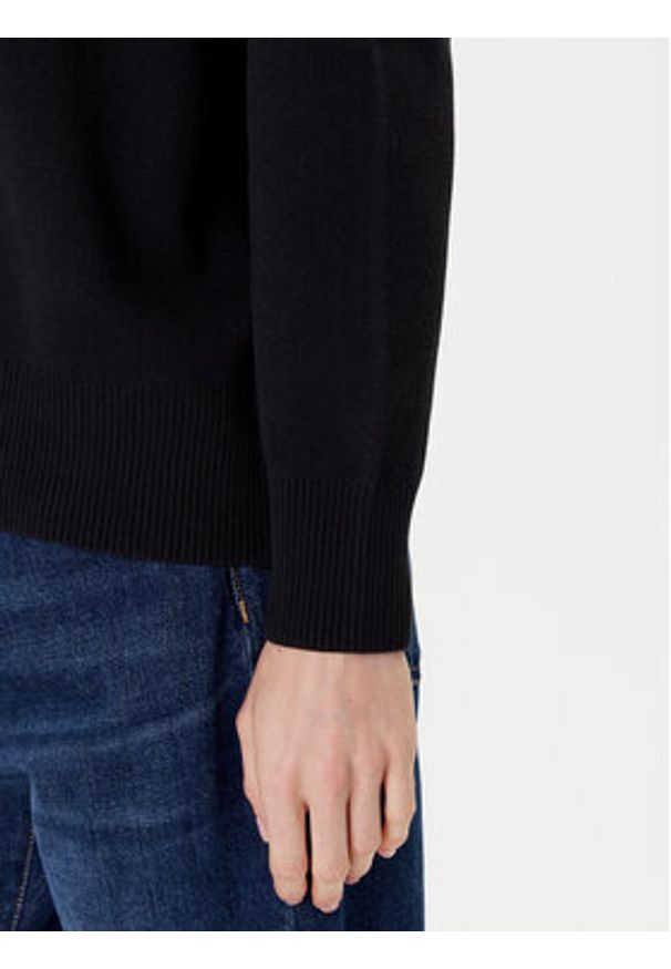 Hugo - HUGO Sweter Seginy 50543020 Czarny Regular Fit. Kolor: czarny. Materiał: bawełna