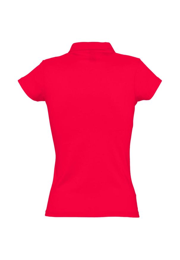 SOL'S - Damska Koszulka Polo Prescott Jersey. Typ kołnierza: polo. Kolor: czerwony. Materiał: jersey